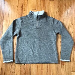 Kuhl Women's Oatmeal Alpaca Half-Zip Sweatshirt Medium
